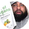 Person holding a packet labeled 'Oregano' close to their face.