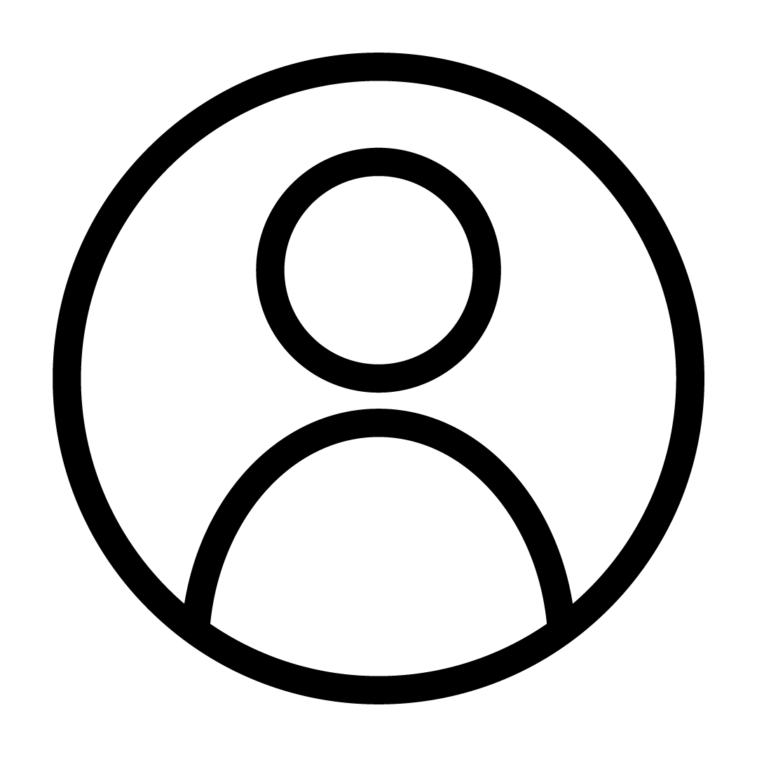 A black and white user profile placeholder icon.