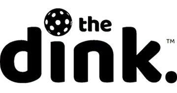 The logo for 'the dink.' featuring a black pickleball over the letter d.