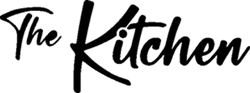 The words 'The Kitchen' in a black, stylized script font on a white background.