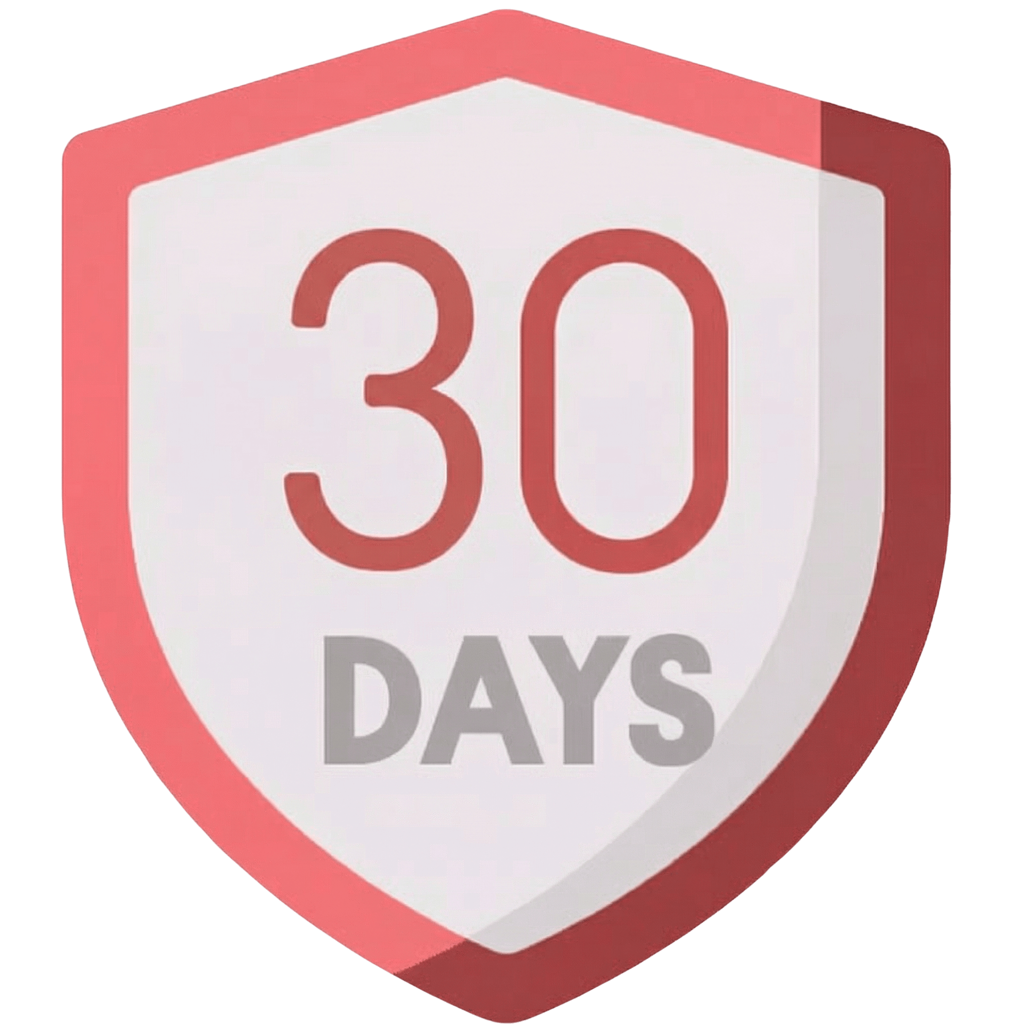 A shield-shaped icon with the text '30 DAYS' inside it.
