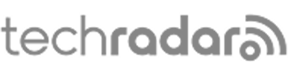Logo with the text 'techradar' and a curved line on the right.
