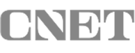 Logo with the text 'CNET' in bold, dark letters.