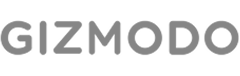 Black text logo reading 'GIZMODO' on a transparent background.