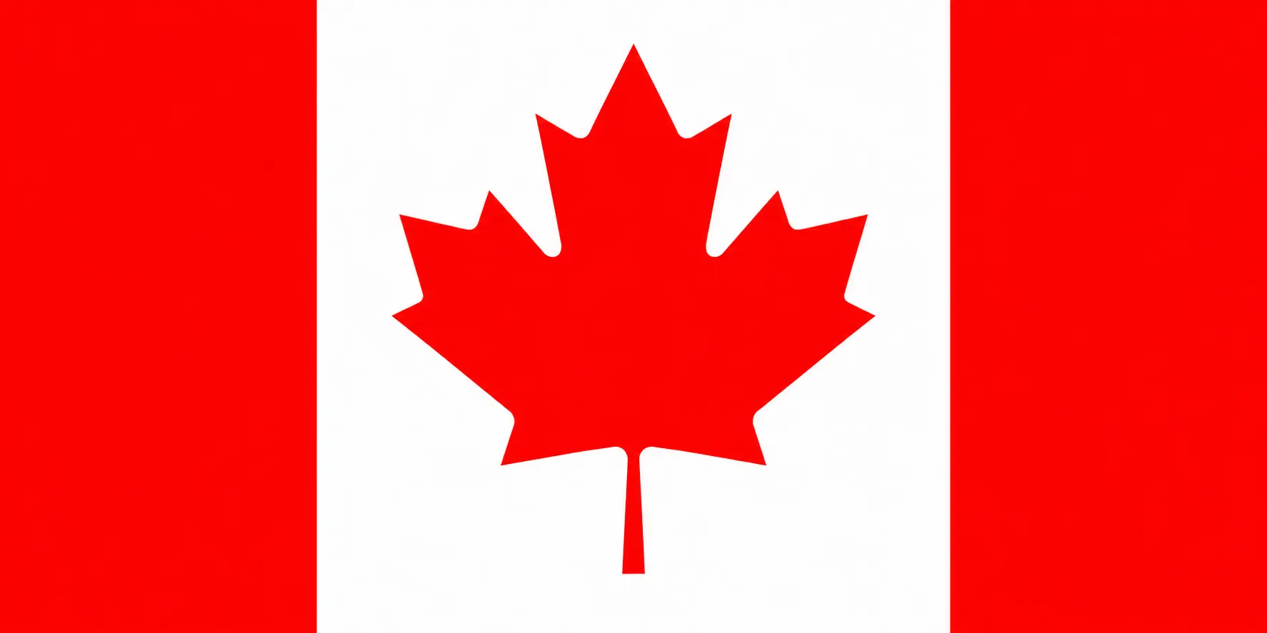 The national flag of Canada, featuring a red maple leaf on a white background with red side bars.