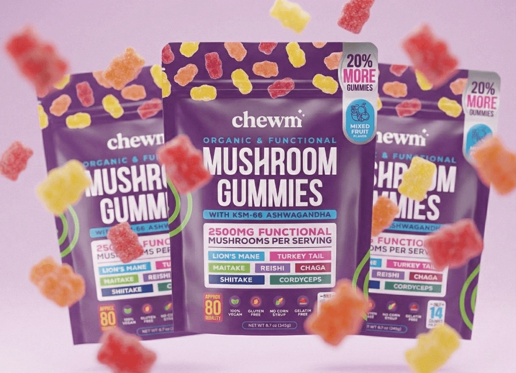 Two women wearing LED beauty masks with red lights, brand logo on the side.