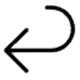 Black paper airplane icon on a transparent background.