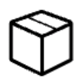 Black and white geometric cube illustration.