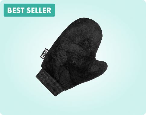 Black mitten labeled 'Best Seller' on a turquoise background.