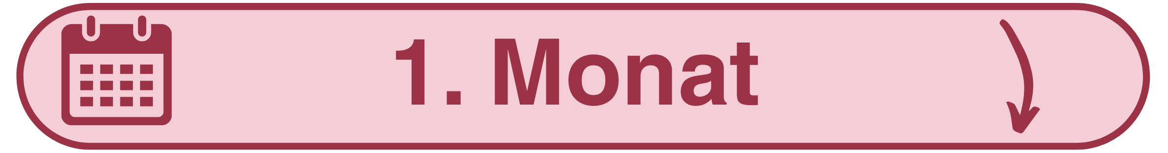 Icon of a calendar and text '1. Monat' with an arrow.