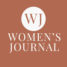 Logo with 'WJ Women's Journal' on a brown background.