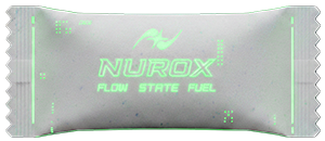 Small packet labeled 'NUROX Flow State Fuel' with green text.