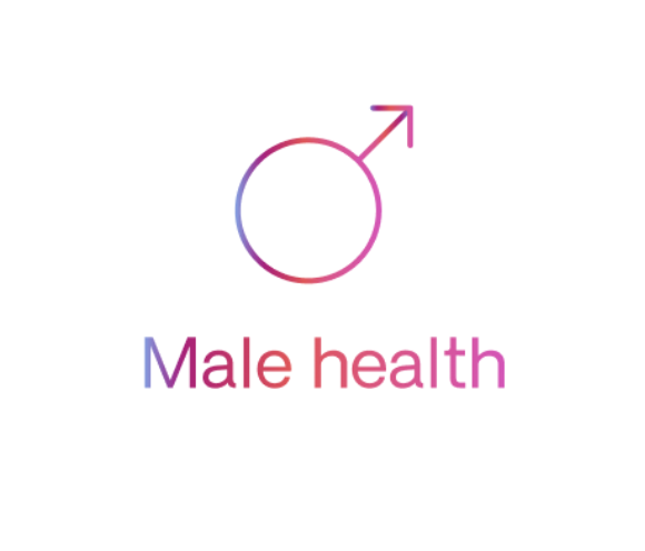 Male gender symbol with text 'Male health' below.