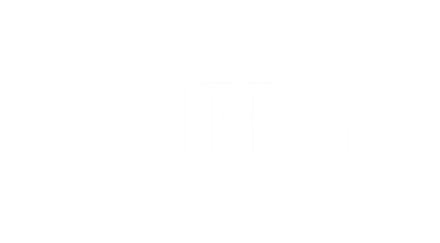 White text 'Ideal Home' on a transparent background.