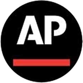 Logo with 'AP' letters and a red line on a black circle.