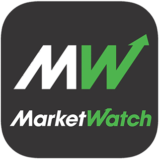 MarketWatch logo with 'MW' and upward arrow on black background.