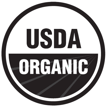 USDA Organic label in black and white design.