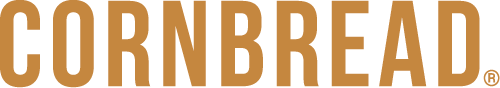 The logo for Cornbread, featuring the word in a bold, gold-colored font.