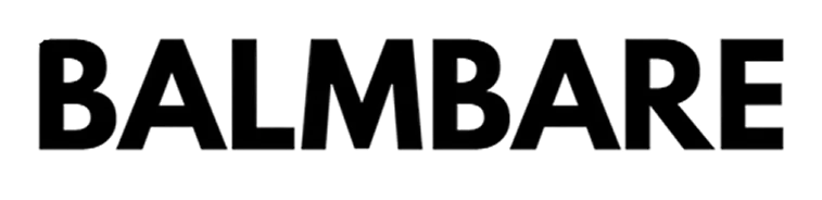 Bold black text spelling 'BALMBARE' on a transparent background.
