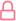 A pink padlock icon on a white background.