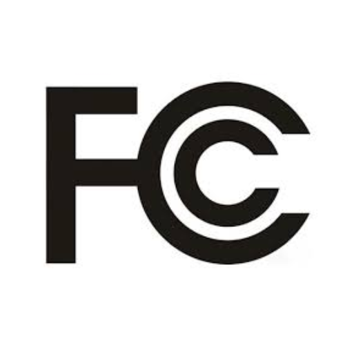The official logo of the Federal Communications Commission (FCC) in black on a white background.