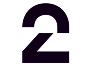 A large, bold number 2 in black on a white background.