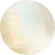 A round, iridescent object with a soft, pastel color gradient.