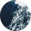 Abstract image of ocean waves forming a circular shape.