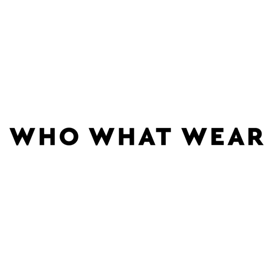 The logo for Who What Wear, which reads 'WHO WHAT WEAR' in black, bold, capitalized letters.
