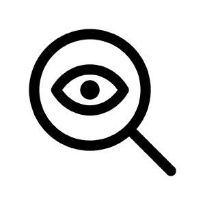 Black square with a small white triangle cut out from the top right corner.