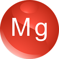 A red sphere with the letters 'Mg' in white text inside it.