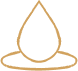 A simple line drawing of a water droplet.