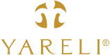 Yareli logo with stylized golden symbol above the brand name.