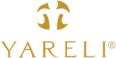 Yareli logo with stylized golden design above the text.