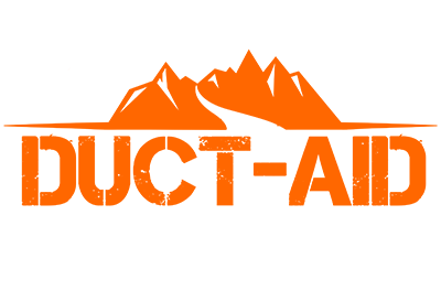 The Duct-Aid logo, featuring an orange mountain range over the words 'DUCT-AID' in a distressed, stencil font.