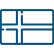 Blue icon of a window with four panes and a cross in the center.