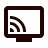 Icon of a monitor with a wireless signal symbol.