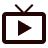 Icon of a television with a play button inside.