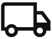A simple black icon of a delivery truck or lorry, facing to the right.