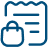 Icon of a shopping list with a padlock symbol.
