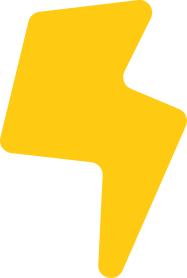 Yellow lightning bolt symbol on a green background.