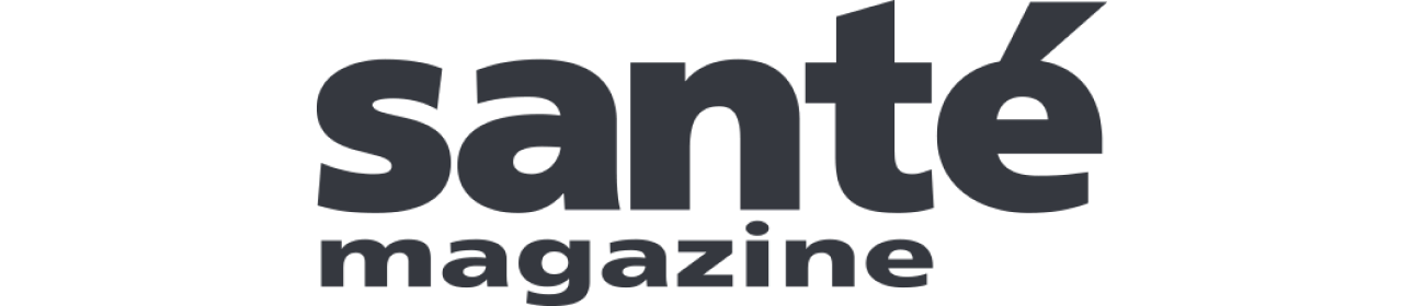 Logo of Santé Magazine in black text on a white background.