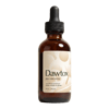 A brown glass dropper bottle of Dawtox food supplement against a white background.