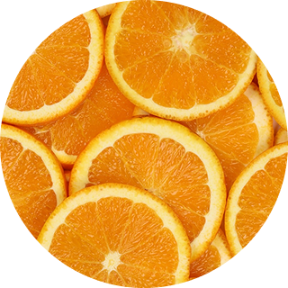 Slices of fresh oranges arranged closely together.