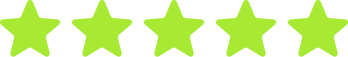 Five green stars in a horizontal line.