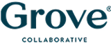 The logo for Grove Collaborative in teal text on a black background.