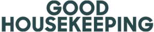 The Good Housekeeping logo in dark teal text on a transparent background.