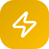 A white lightning bolt icon on a yellow rounded square background.