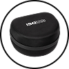 Round black case with 'ISOtunes' logo on top.