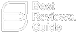 'Best Reviews Guide logo in black and white.'